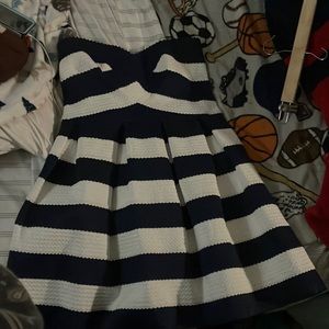Medium dress blue and white, brand is Sans Souci.